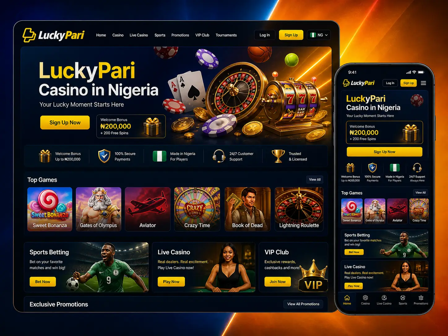 Раздел слотов и игр LuckyPari — 6000+ игровых автоматов